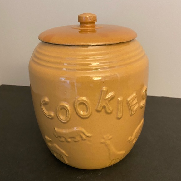 Kitchen Vintage Stoneware Crock Animal Cracker Cookie Jar Poshmark